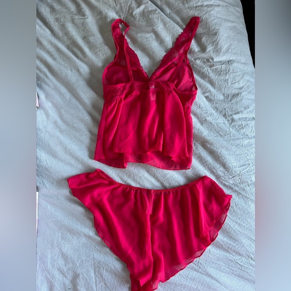 Pink Adore Me Baby Doll lingerie set - Picture 5 of 7